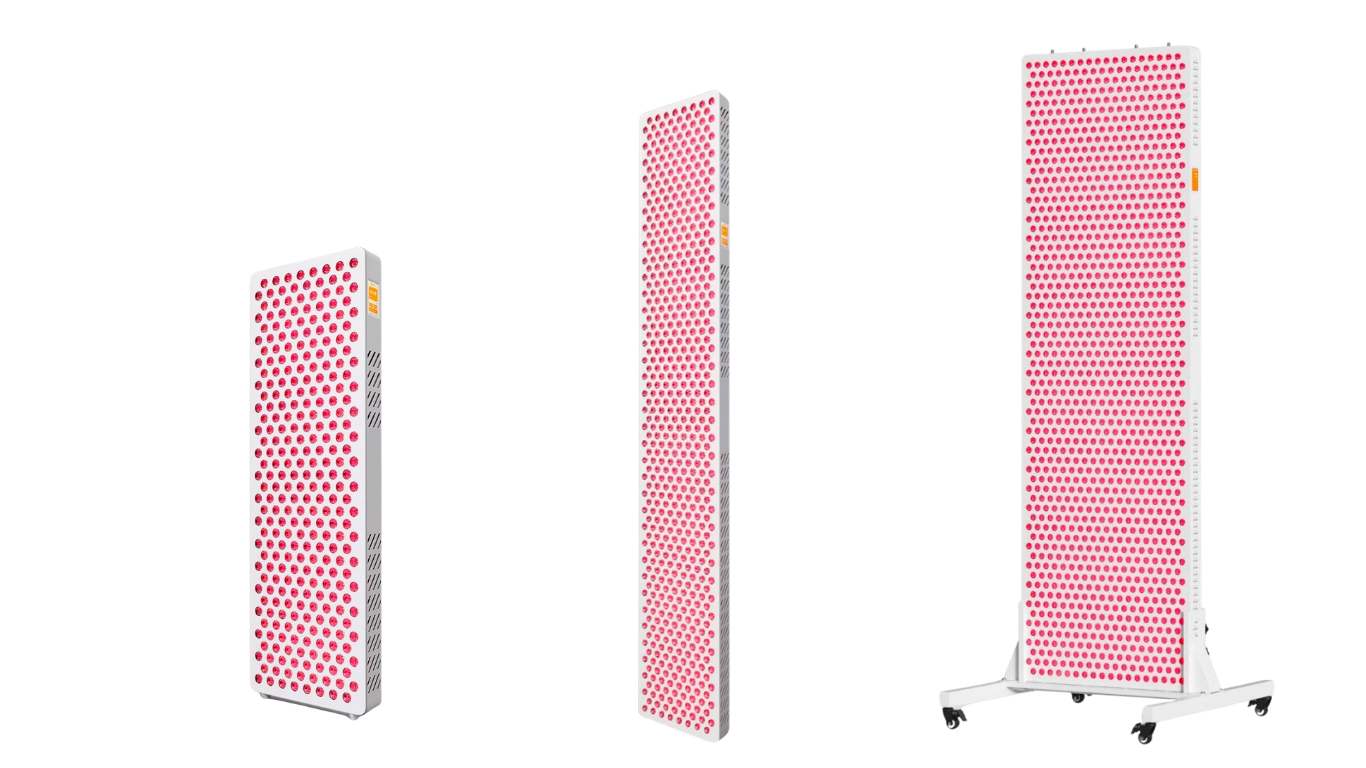 Three Uray red light panel sizes: small, medium and large